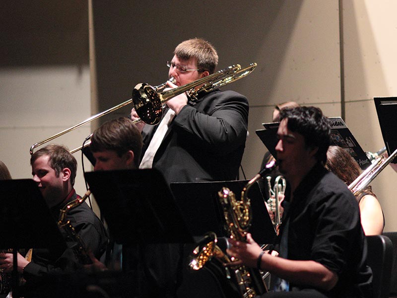 photo of performer at a jazz concert