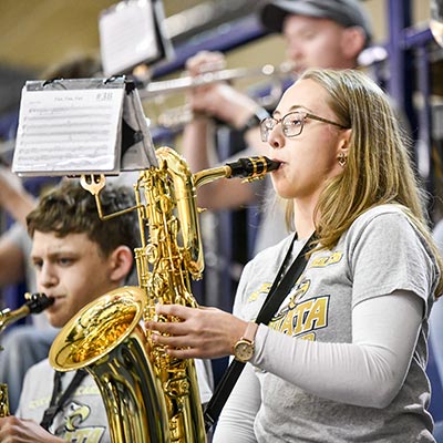 photo of Juniata College Pep Band performance