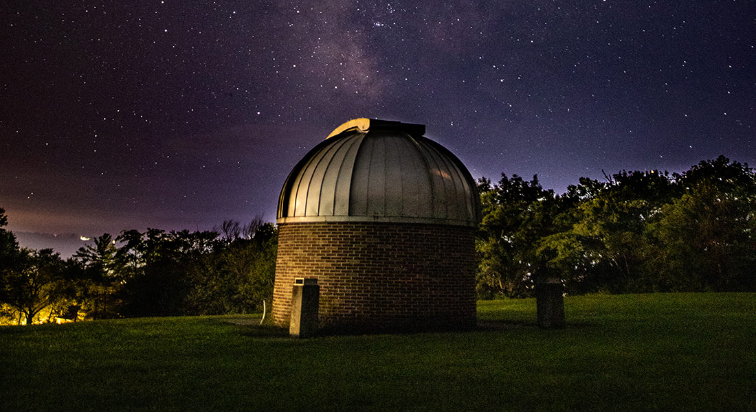 observatory at night