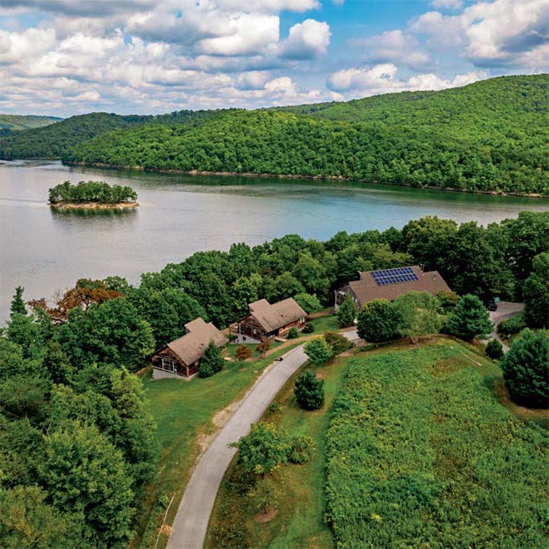 aerial photo of the Raystown Field Station