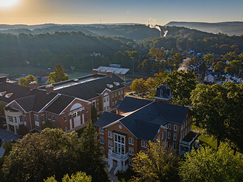 aerial of campus