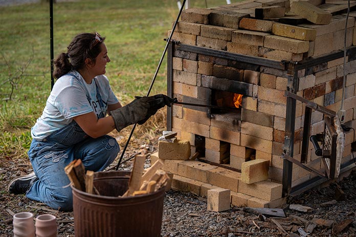 photo of wood fired kiln